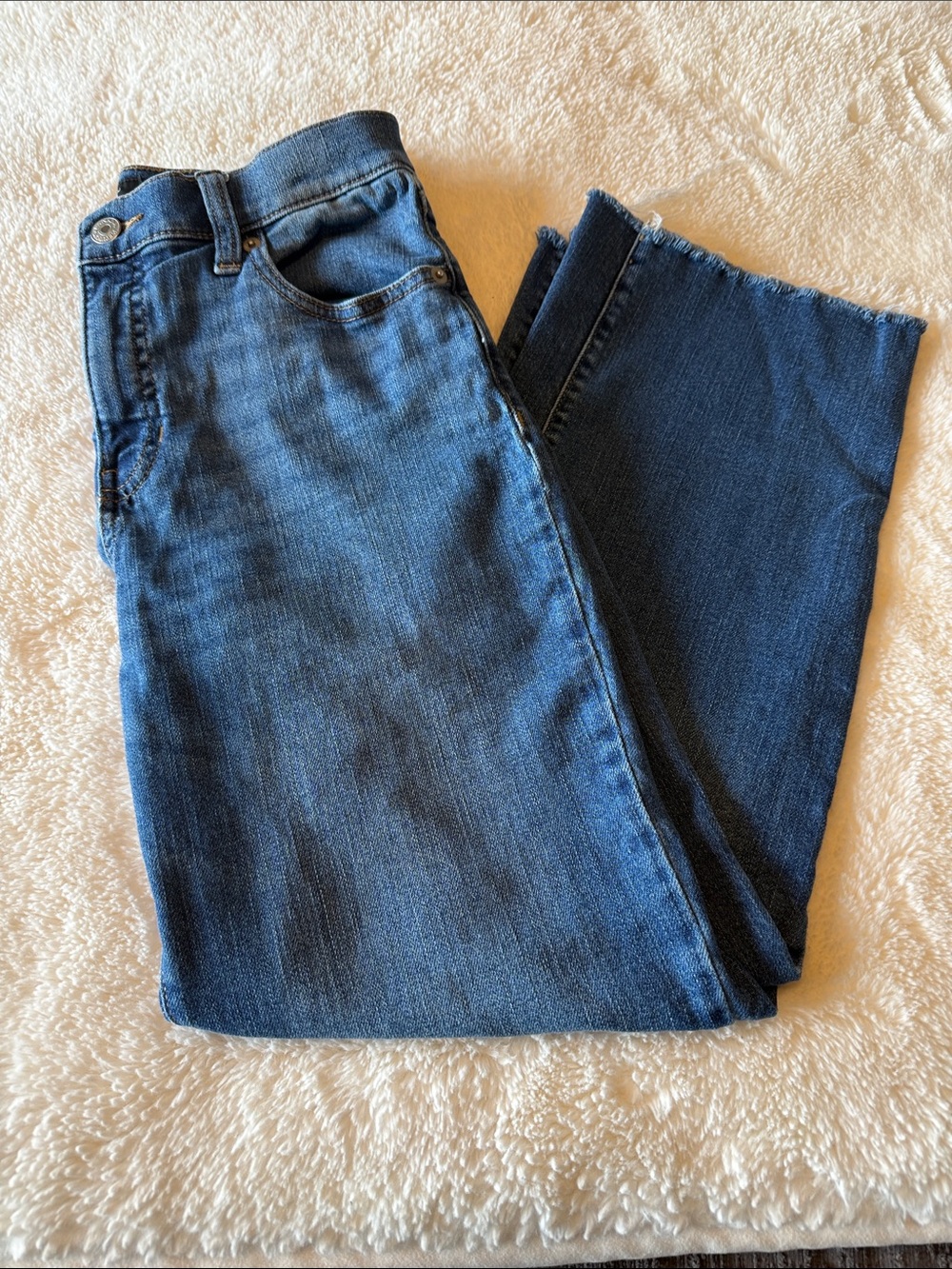 Banana Republic Classic Blue High-Rise Cropped Bootcut  Jeans